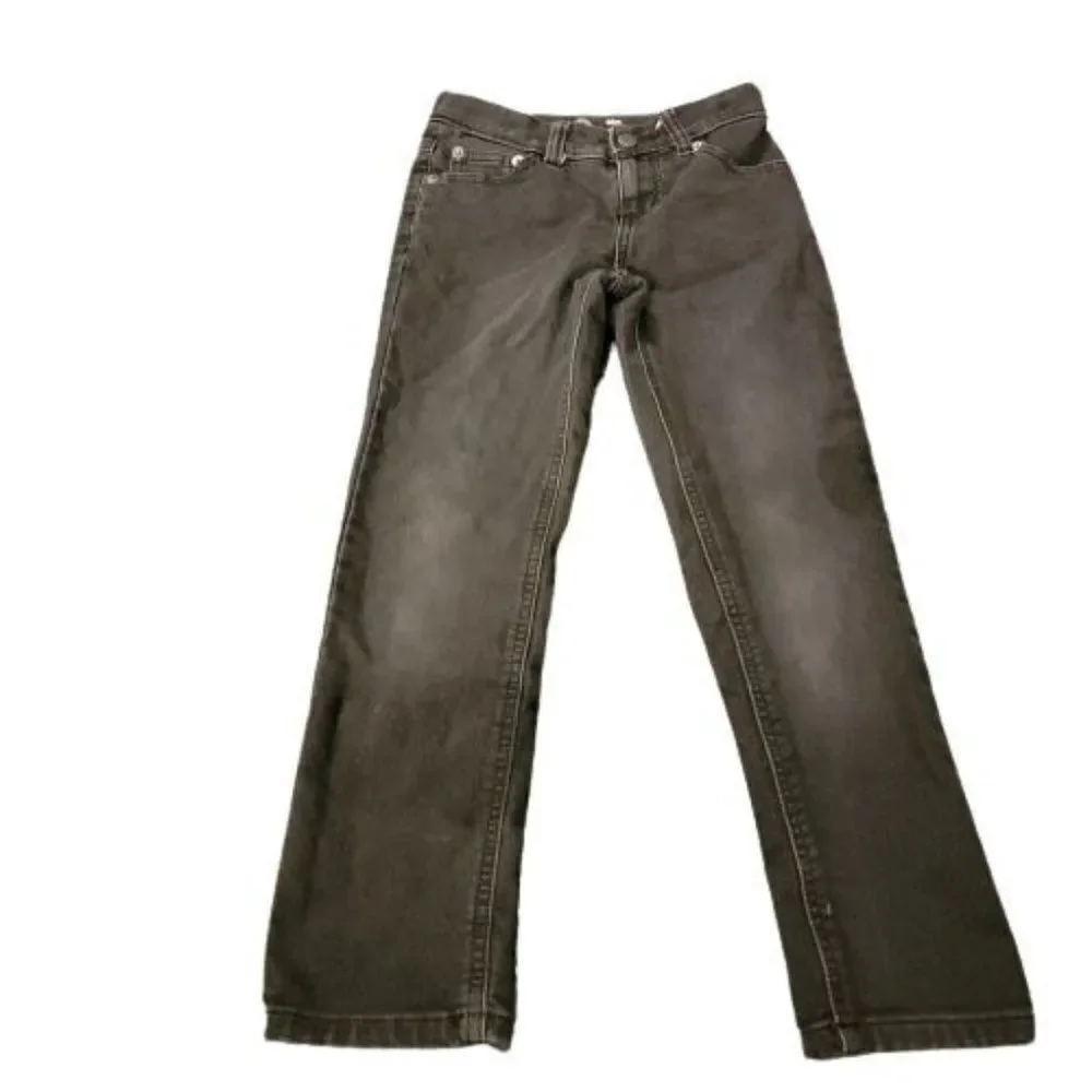 Wonder Nation Girls Black High Rise Pockets Slim Denim Skinny Jeans Size 8